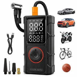 Portable Wireless Tire Inflator Pump, Digital Pressure Gauge & LED Light, USB Rechargeable Air Compressor for Suv, Car, Bike, Motorcycle, Tire Inflator Cordless, Offroad Air Compressor