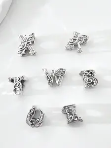 26 Letters Vine Pattern Beaded Bracelet, Cute DIY Astrology Jewelry with Zodiac Sign Charm, Customizable Charms, Fashion Accessories for Women & Girls