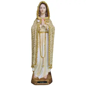 Maria Rosa Mistica 12" Inches Tall -Vestida Tela Mystic Rose Estatua Brand new Virgin Mary Religious Decor Madre de la Iglesia