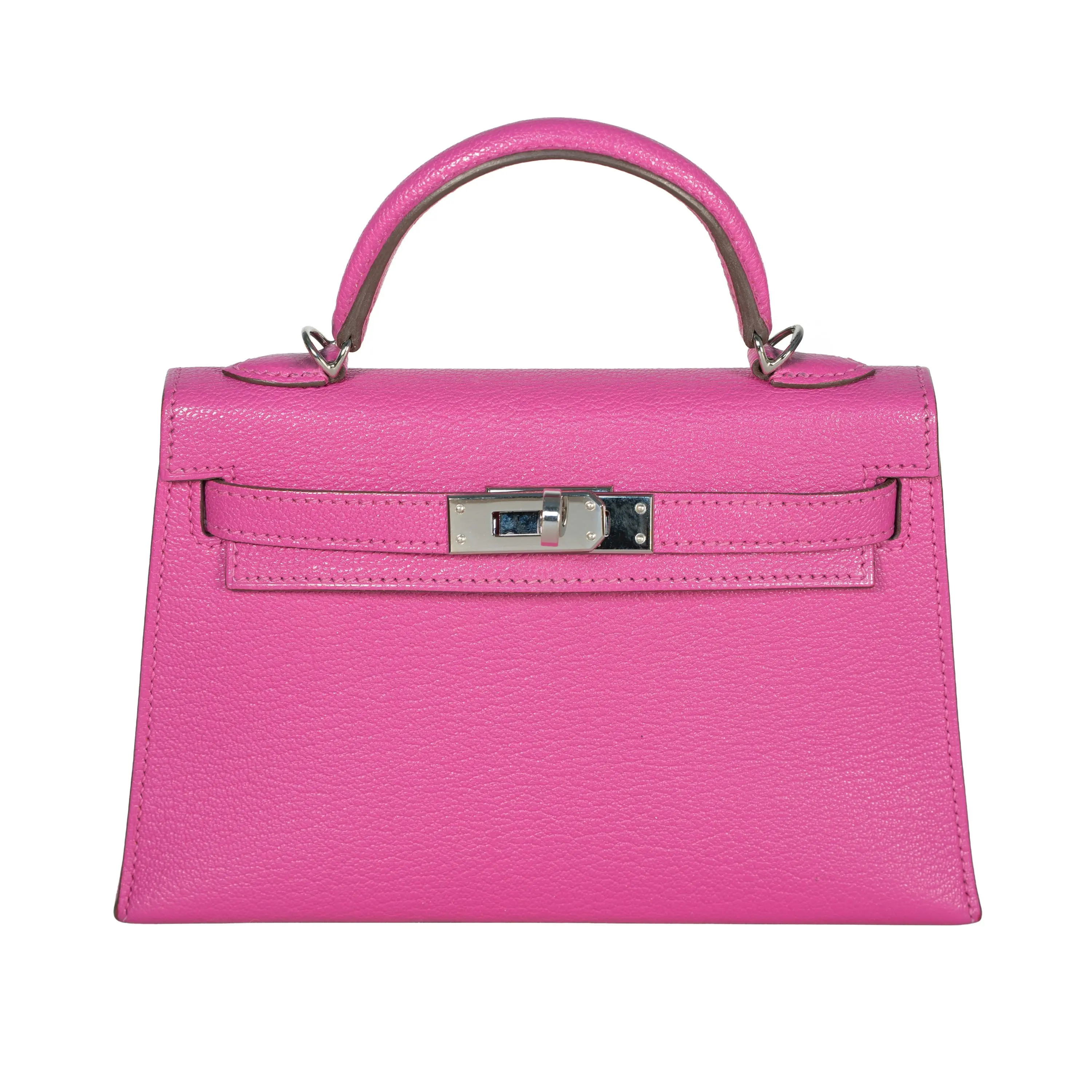 Pre-owned HERMÈS Leather Shoulder Bags Mini Kelly 2 Magnolia