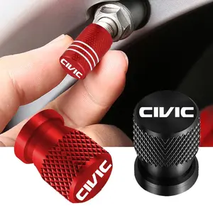 Car Tire Valve Stem Cap, Tyre Valve Stem Cover, Dustproof & Waterproof Tyre Air Cap Cover, Universal Car Accessories for Honda Civic, Tire Pressure Caps