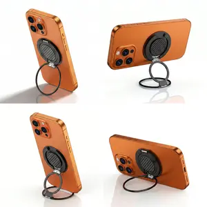 Magnetic Ring Stand: Ultra-thin Aramid Fiber,360° Rotating and Folding Ring Clip, Strong MagneticSilicone Ring, 2-in-1 Phone Grip, Detachable, Lightweight,and Portable, Compatible with iPhone & Android