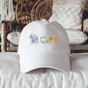 Poke Characters Embroidered Hat, Anime Sun Hat, Anime Lover, Gift For Friends, Family Trip Hat