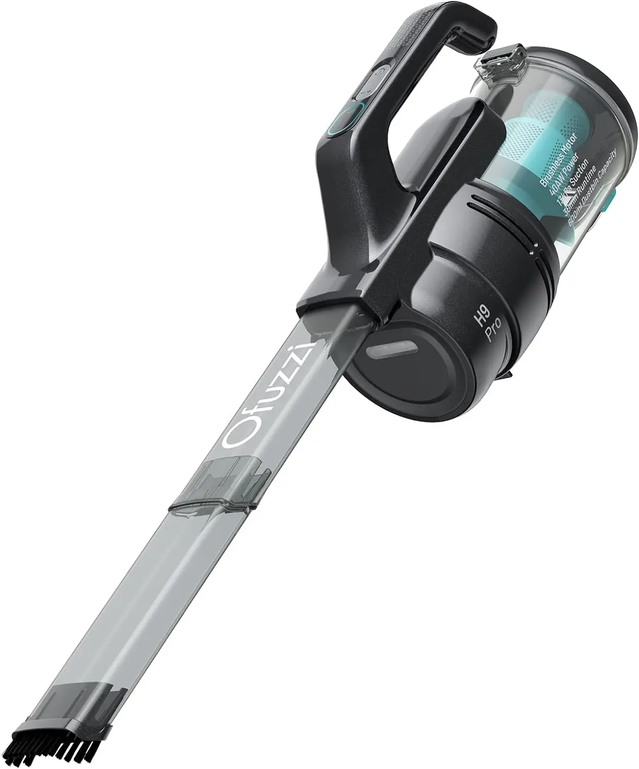 Ofuzzi H9 Pro Handheld Cordless Vacuum Cleaner, 40AW/13kPa Surging Suction, USB Rechargeable Lightweight Vac with LED Display Screen, LED Light, USB Port, Usb Rechargeable Vacuum, Cordless Vacuums