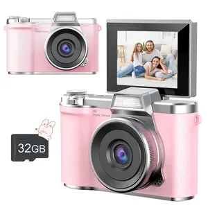 Portable Beginner Digital Camera Supports 1080P HD Video Recording, Simple Interface & Multiple Filters, Built-In 32GB Storage, Perfect Selfie Gift