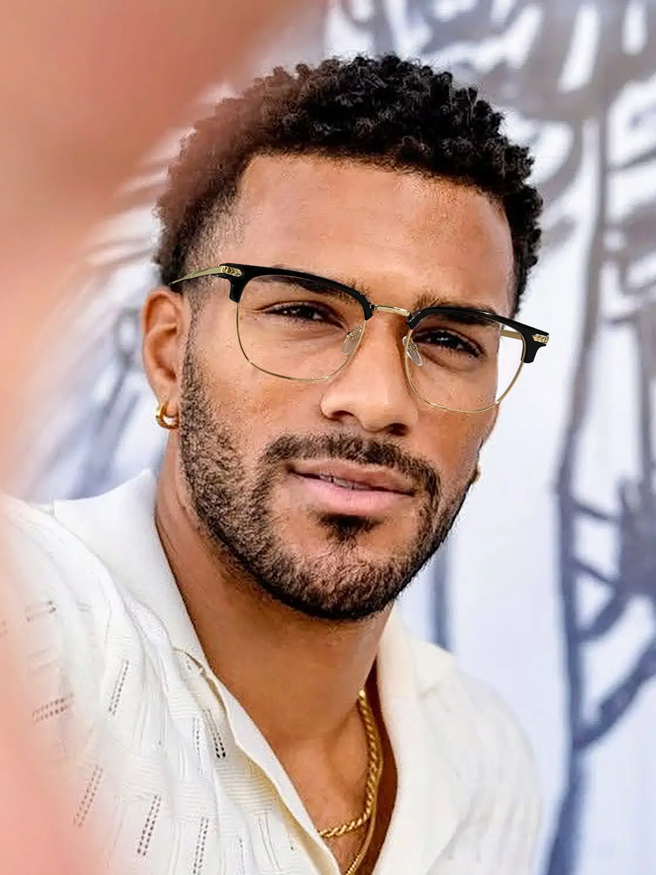 High-Quality Men's Vintage Appeal Metal Frame Casual Half-Rim Rectangular Glasses, Lightweight Durable Eyewear, Anti-Blue Light, Copper, Metal Frame Eyeglasses, for Campus Office Daily Wear, Versatile Use, Rectangle Glasses, Casual Stylish Glasses