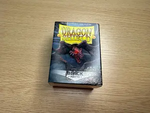 Matte Black Dragon Shield Regular Trading Card Sleeves for Collectible Card Protection