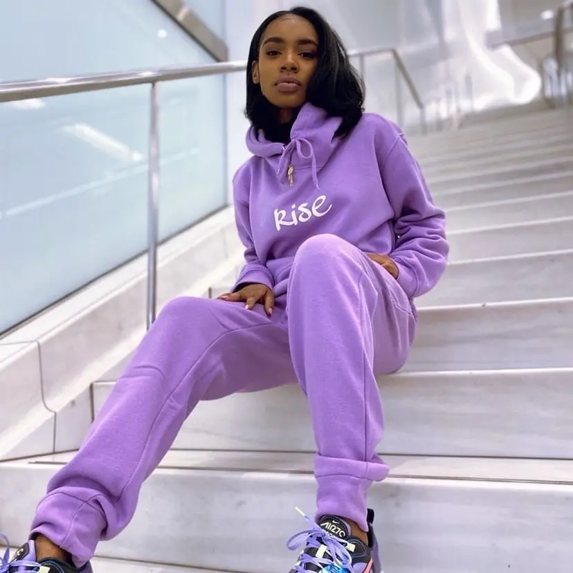 "Lavender" Reflective Rise Sweatsuit