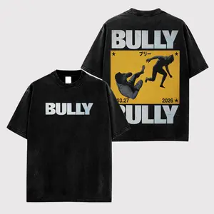 [StayFaded] Bully Album 2026 Premium Washed T-Shirt – Must-Have for Ye Fans & Hip-Hop Lovers V8, Double-sided design T-shirt, Vintage Graphic Tee, Perfect Gift for True Ye Stans. Top