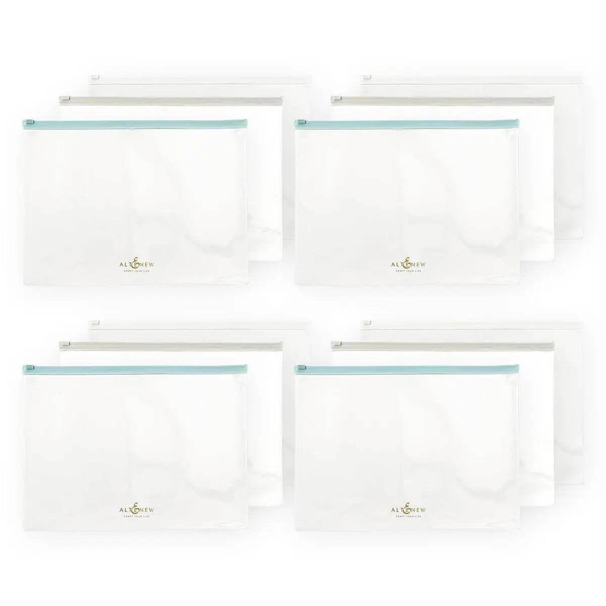 Zip 'n' Keep Pouches Bundle (12 pcs, 3 Assorted Colors)
