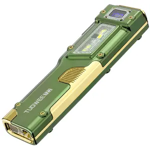 Rechargeable Edc Tactical High Performance Flashlight, Dual-Core LED with Near-Far Lighting, COB Side Light, LCD Display, for Camping, Emergency