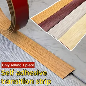 1 Meter/39.37 Inch Self-adhesive Transition Strip, Self-adhesive Wood Grain Floor Edging Strip - Vinyl Threshold Seam Strip, 4cm Wide Vinyl Flat Partition, Suitable for Living Room and Door Seam Decoration