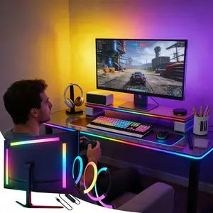 RGB Screen Ambient LED Strip Lights, USB Powered Background Lighting for Gaming Room, Four Lighting Modes, Indoor TV and Desktop Decor