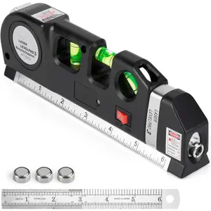 Laser Level Tool, Multipurpose Laser Level Kit Standard Cross Line Laser level Laser Line leveler Beam Tool with Metric Rulers by QPEUIM