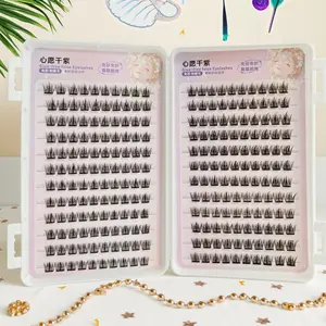 C Curl Self-adhesive False Eyelash Book, Self Adhesive Eyelashes, Natural Lash Clusters, Glueless Lashes Clusters, Natural Lightweight 3D Lashes for Easy Application, Reusable and Travel-friendly Eyelash Extensions, Reusable Lash Set, Makeup