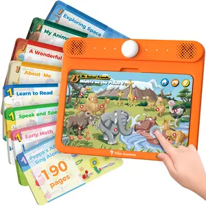 Think Academy Kids Learning Pad and Little Explorer Bundle Card - 190 Themes Preschool Alphabet Learning, Educational Tablet Toys Gift for Ages 3-5