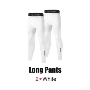 PSYCHE 2-Pack Herren Kompressionsleggings Lauftight Fitnessleggings Sportbasische Hosen für Fußball, Joggen und Yoga