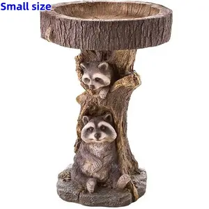 Small Resin Tree Stump Bird Bath, Outdoor Bird Feeder, Garden Decor Ornament, Bird Bath Water Dish, Elegant Design for Gardens