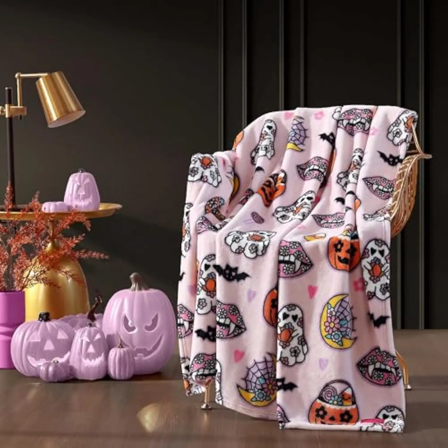 Eyesoul Betsey Johnson - Blanket, Buttery-Soft Throw Blanket for Couch or Bed, Boldly Plush & Oversized Bedding, Halloween Decor