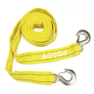 Tow Strap with Hooks 13.12 Foot/4 m, 11,000 lbs Capacity Tow Rope - Heavy Duty Emergency Towing Straps for Vehicles, Cars, Trucks, ATV, for Roadside Recovery, not for Off-Road Recovery