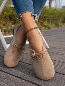 Women's Solid Color Flats, Casual Comfortable Flat Shoes for Daily Wear, Lightweight Breathable Shoes for Women & Girls