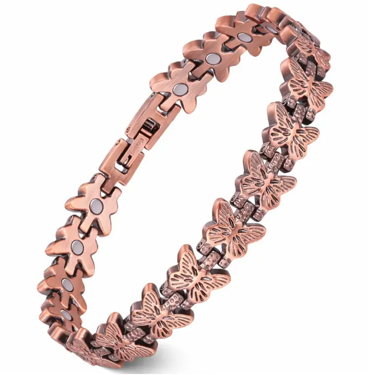 Elegant Bangle Bracelet for Women, Butterfly Hollow-Out Adjustable Cuff with Magnetic Clasp, Gift-Ready Fashion Jewelry, Adjustable Bangle, Female Wear, Butterfly Motif, Bangles Bracelets
