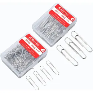 220pcs Silver Paper Clips, Medium and Jumbo Size (1.3 inch & 2 inch) Office Paperclips - with Storage Box in Each Size for Easy Storage