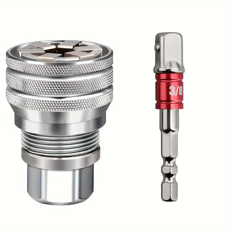 Multi-Functional Auto-Adjusting 10-19mm Universal Socket Tool - 3/8" Drive Ratchet Torque Wrench & Power Drill Upgrade, Bolt Removal Solution, Father's Day Gift