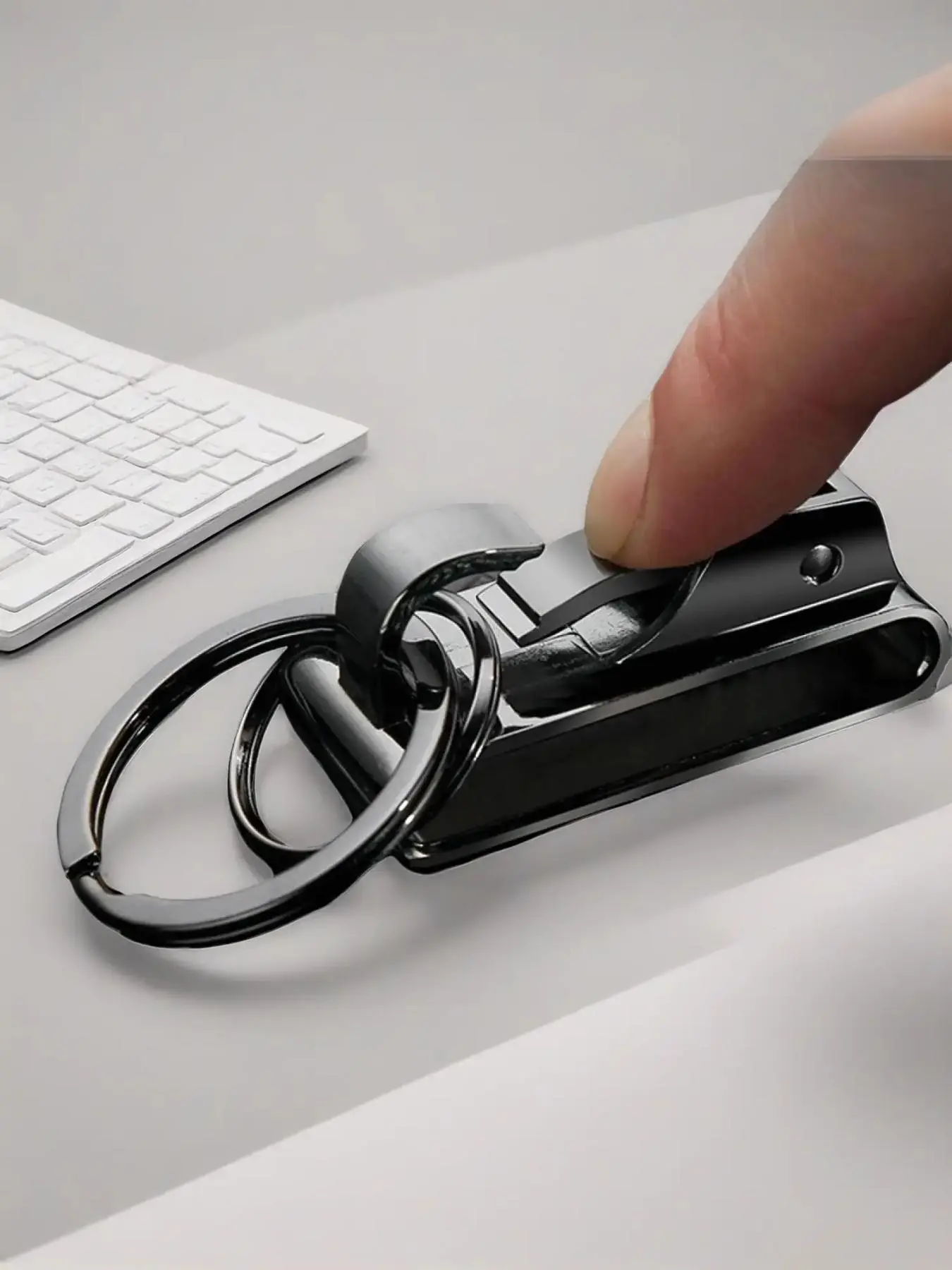 Men's Belt-Worn Anti-Lost Keychain, Waist-Mounted Multifunctional Key Ring, Keyrings, Stainless Steel Metal Pendant, Creative Gift Idea, Zinc Alloy Keychain, Metal Keychains