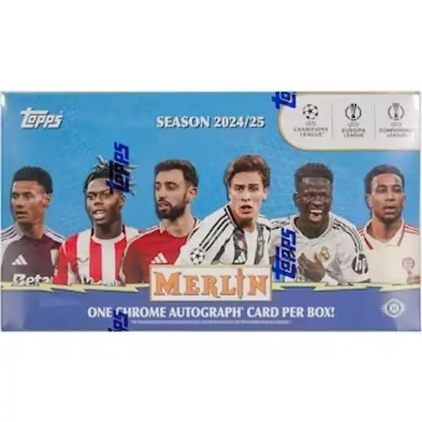 2024/25 Topps Chrome Merlin UEFA Club Competitions Soccer Hobby Box Trading Cards