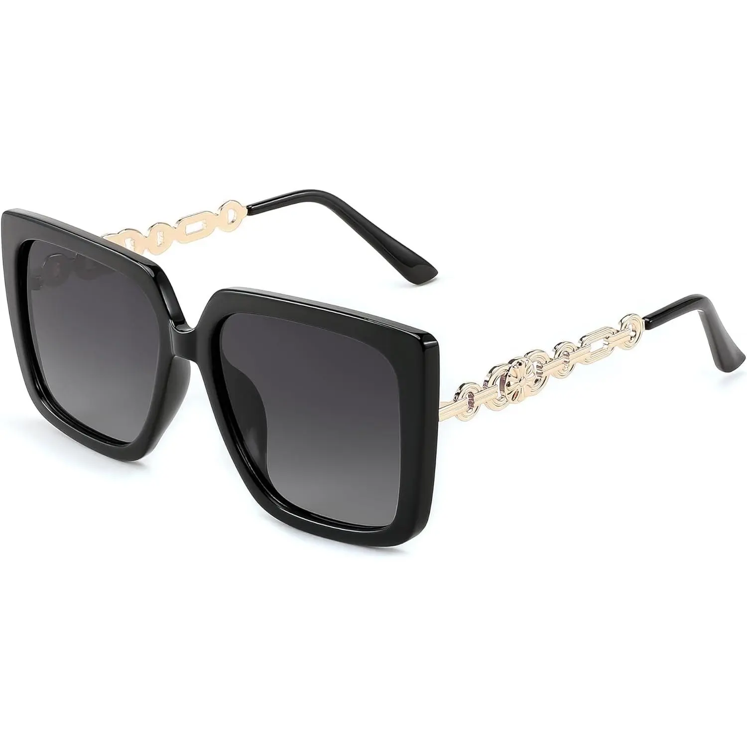 EyeconicFinds Trendy Polarized Cateye Sunglasses Womens Vintage Oversized Square Sunglasses UV400 Protection B0003