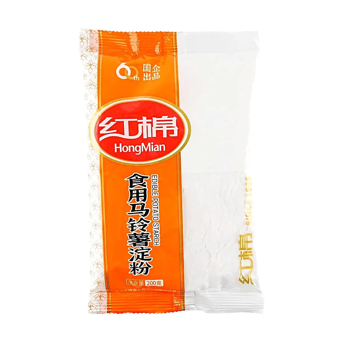 HONGMIAN Potato Starch 200g - Pure Edible Starch, Traditional Chinese Ingredient for Cooking & Baking, Authentic Flavor Enhancer