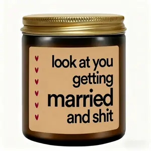 Funny Wedding Gifts, Bachelorette & Bridal Shower Gift for Bride, Party Gift, Humor Gift, Lavender Scented Soy Wax Candle, Bride to Be, Engagement Gifts for Couples