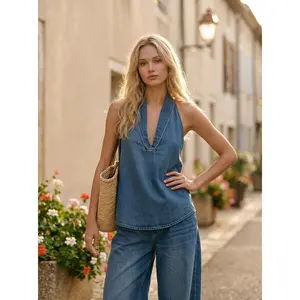 Women's 2-Piece Loose-Fitting Plus Size Lounge Set, Quarter-Zip Pullover Top, Half-Sleeve, Zipper Round Neck, Wide Leg Pants, Casual Sweatsuit Outfit, Minimalist Basic, 2026 Summer Fashion Solid-Color Womenswear