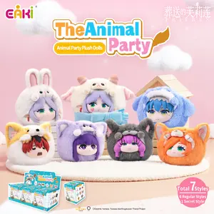 EAKi Officially Licensed Frieren: Beyond Journey's End Animal Party Plush Blind Box with Rare Chase Figure, Authentic Chibi Anime Keychain Bag Charm, Collectible Birthday Gift for Anime Fans