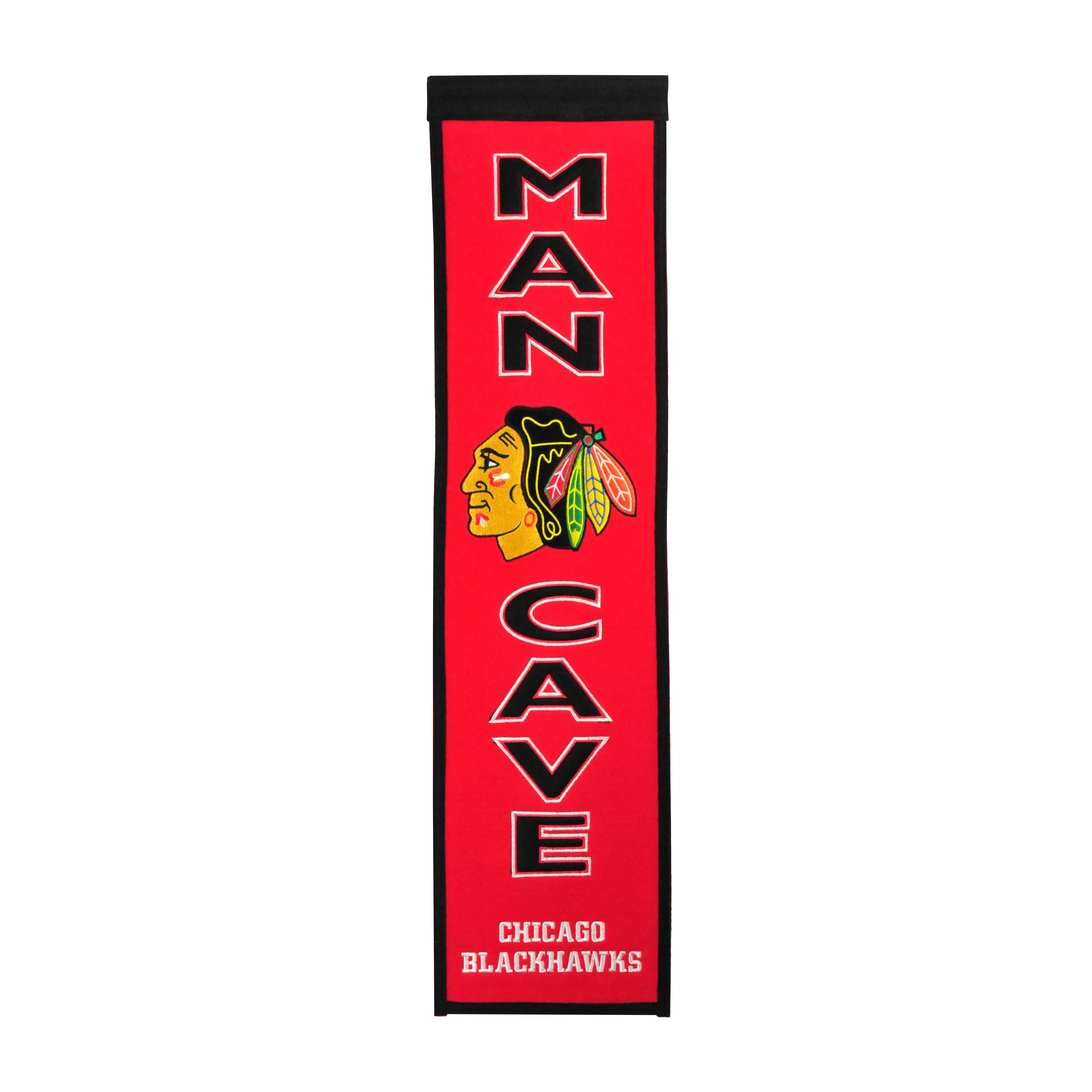 Chicago Blackhawks Man Cave Banner - 8"x32"