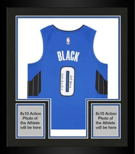 Framed Anthony Black Orlando Magic Autographed Blue Jordan Brand 2021-2022 Statement Swingman Jersey with Patch with "2023 #6 Pick" Inscription - Fanatics Authentic Certified