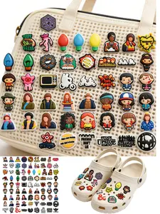 Multiset Shoe Set, Stranger Things Cartoon Series, Comfortable Durable Fashion Design, Ideal Gift for Fashion Lovers, Shoe Charms Set