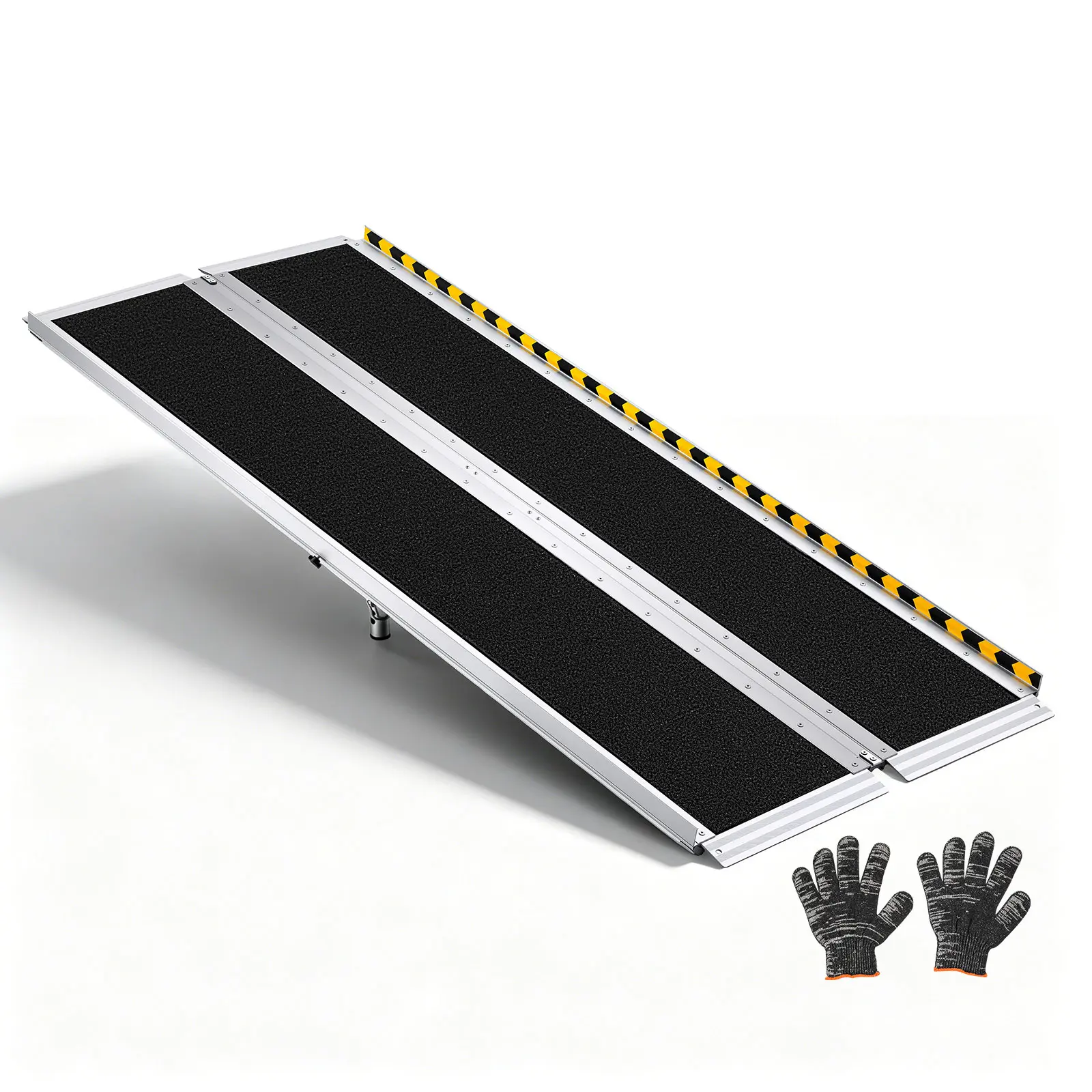 【summerfinds】VEVOR Portable Wheelchair Ramp, 6FT, Non-Slip Aluminum Folding Handicap Ramp for Wheelchair, 800 lbs Capacity, Door Threshold Ramps for Home Steps, Stairs, Entry, Threshold, Doorways, Scooter, Curbs