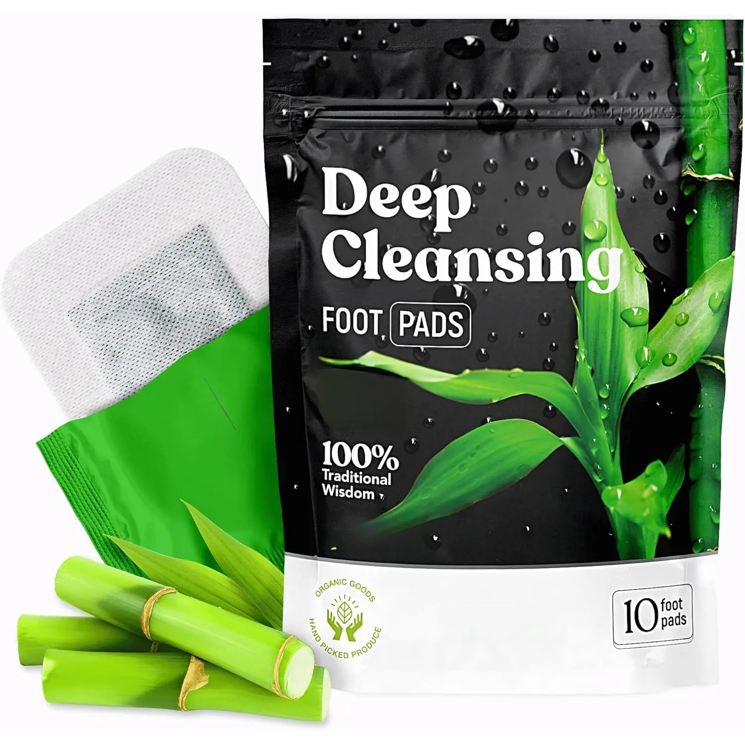 Deep Cleansing Foot Pads for Better Sleep & Foot Care | Premium Japanese Organic Feet Pads with Ginger Powder (Pack of 1 | 10 Pc)