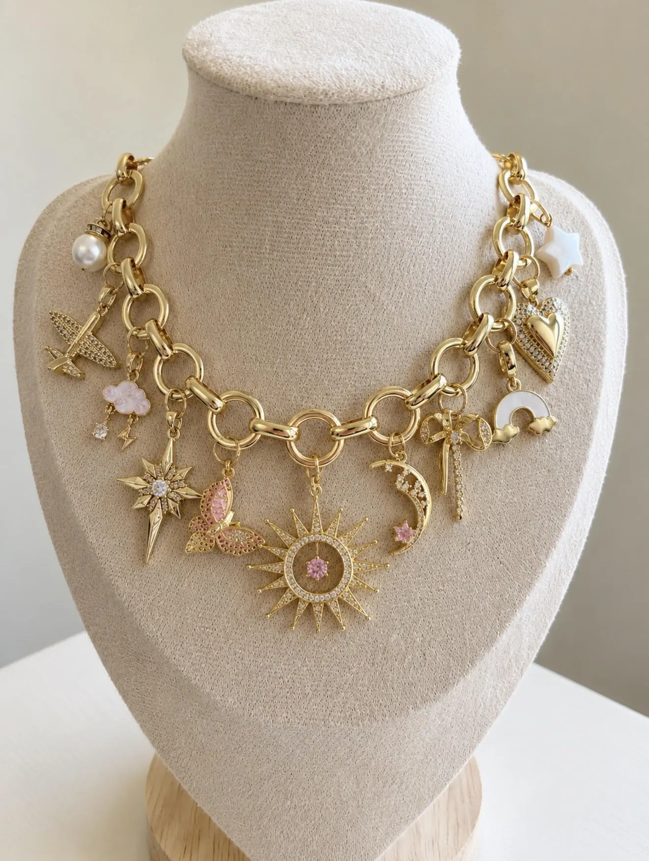 Gold-Filled | Custom Charm Necklace |  Includes 3 Charms
