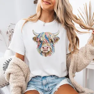cow graphic tee highland cow shirt western graphic tee cow shirt farmhouse shirt country shirt aesthetic farm tee cute cow shirt