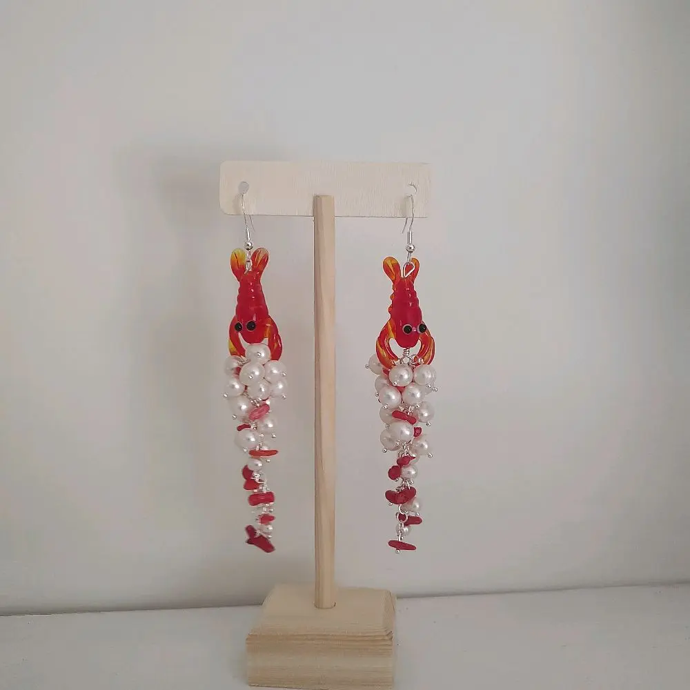 lobster freshwater pearl cluster earrings
