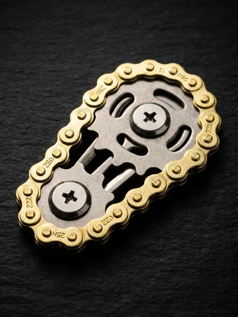 Metal Gear Chain Fidget Hand Spinner, EDC Stress Relief Mechanical Interactive Spinable Hand Toy, Fidget Hand Spinners, Mechanical Interactive Hand Spinners