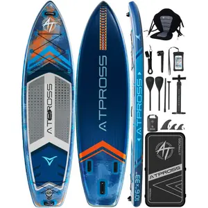 [Summervibes] 10'6''x33'' Inflatable Paddle Board, 400lbs Capacity Extra-Wide SUP with Kayak Seat, Anti-Slip EVA Deck & Premium Accessories Kit for Yoga, Fishing,summervibes Paddleboard Pro
