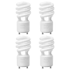 【Father's Day】VEVOR 4-Pack CFL Light Bulbs,  , 13W Compact Fluorescent Spiral Bulbs with 2700K Warm Light, 900lm Luminous Flux, Twist and Lock GU24 Base, Ideal for Bedrooms, Study Rooms, Living Rooms, Commercial Use
