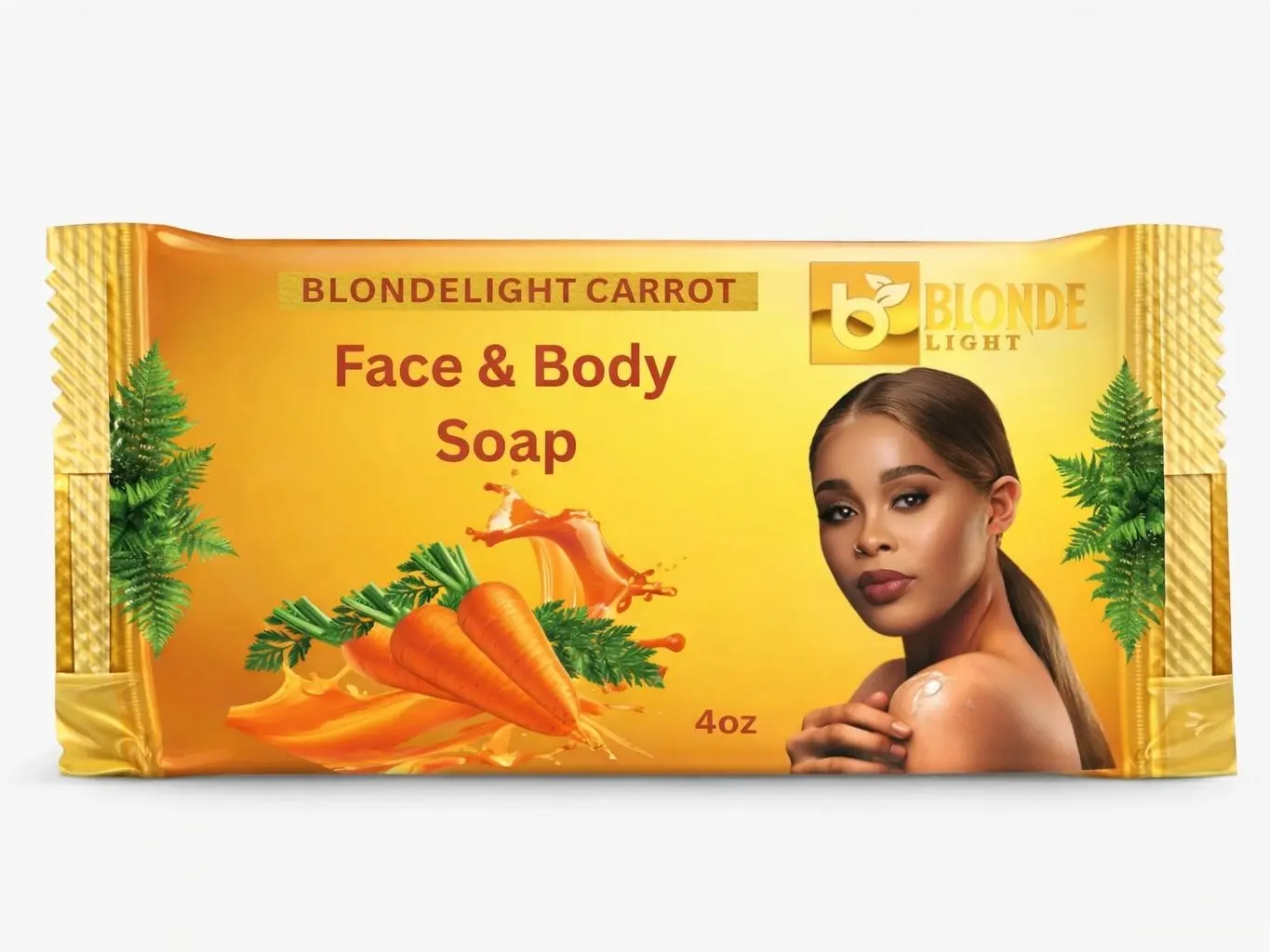 BLONDELIGHT Carrot Bar for Face & Body Soap