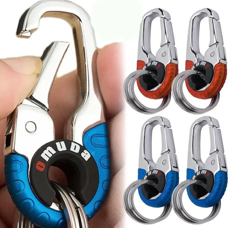 Stainless Steel Key Holder Car Keychain Keyring Men Key Chain Camping Climbing Connect Buckle Auto Car Accessories