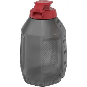 1/2 Gal Sideline Sports Water Jug, Black/Black, OSFA, Portable, Wide Mouth, Leakproof Cap, Oz/Ml Marks, Secure Grip