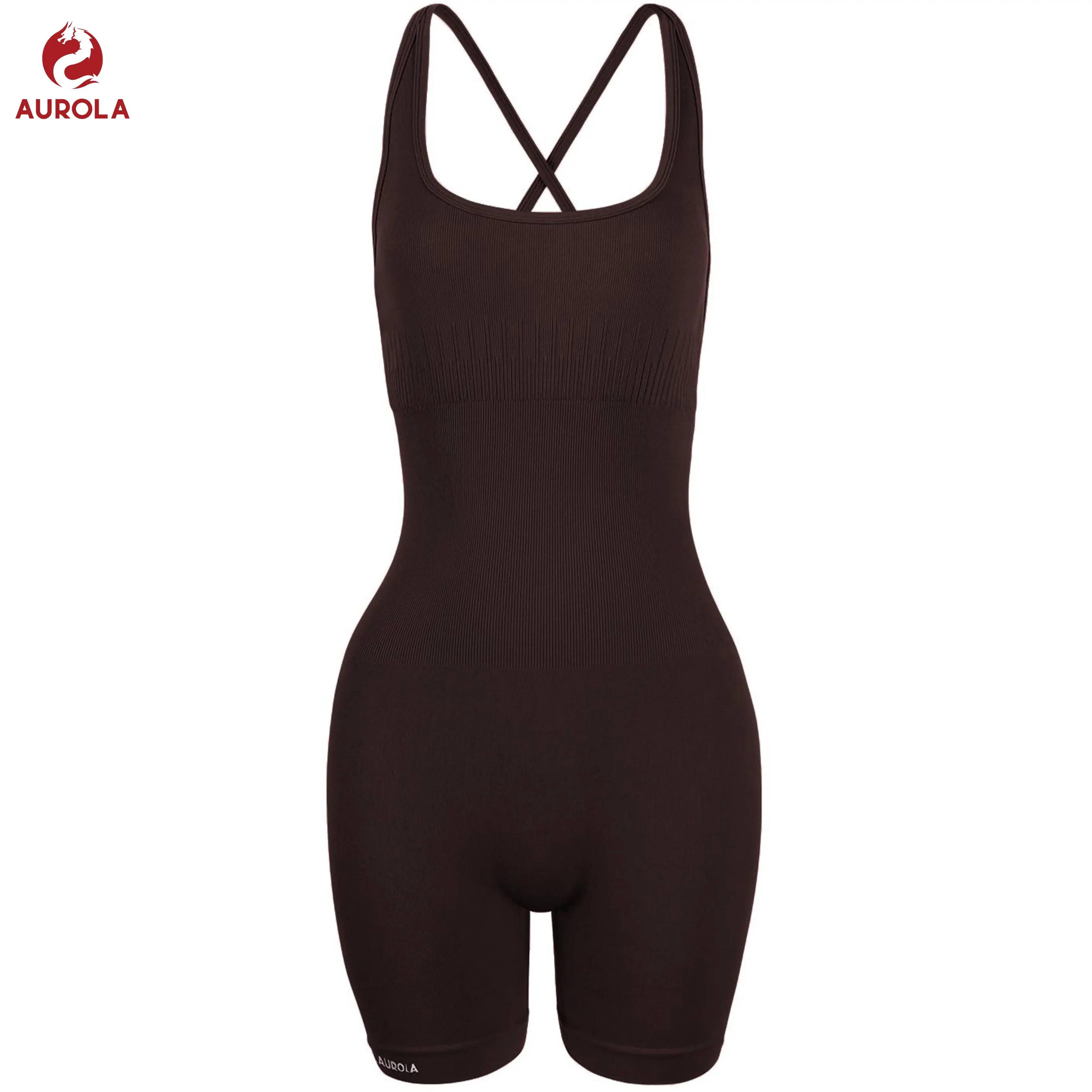 AUROLA Strapy Romper for Women Workout Yoga Gym Seamless One Piece Jumpsuit Tummy Control Padded Sports One Piece Bodysuits tiktokshopbacktoschool